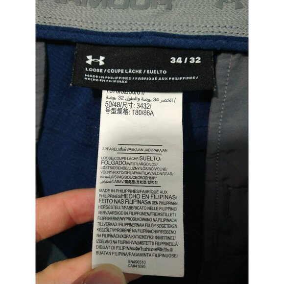 Under Armour Pants Mens 34x32 Blue Match Play Vented Golf Lightweight - Picture 7 of 10